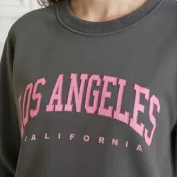 Shein Drop Shoulder Typographic Chest Print Sweatshirt image 5