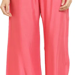 aasma creatives Women Regular Fit Pink Viscose Rayon Trousers-picture-28