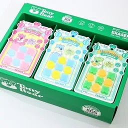 cpm Colorful Tic-Tac-Toe PVC Crystalline Eraser/Game for Kids, 9pc set, random Non-Toxic Eraser-picture-12