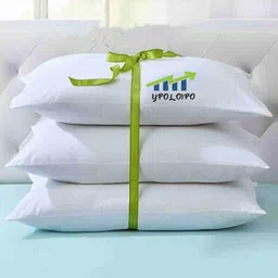 liponos LUXURY Polyester Fibre Solid Sleeping Pillow Pack of 3 image 1