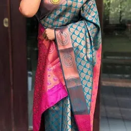 Parampara Ethnic Woven Design Zari Pure Silk Banarasi Saree image 2