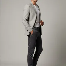 INVICTUS Notched Lapel Long Sleeves Single Breasted Blazer image 2