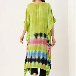 Chandbaali Women Abstract Printed Round Neck Kaftan Kurta image 3