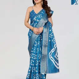 Moda Rapido Women Floral Print Bandhani Cotton Blend Silk Saree Pack of 2 saree-picture-29