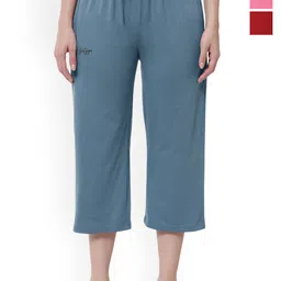 FFLIRTYGO Pack Of 3 Cotton Mid-Rise Capri Lounge Pants-picture-13