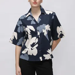 IDK Floral Print Shirt Collar Shirt Style Top-picture-40