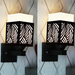 Gojeeva Black Wood Square Wall Lamps-picture-23