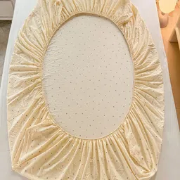 JC HOME Beige Polka Dots 140 TC Double Queen Bedsheet Set-1.50 m x 2 m image 5