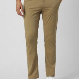 Van Heusen Sport Men Cotton Regular Fit Flat-Front Mid-Rise Trousers-picture-26