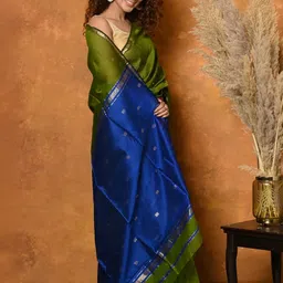 Moda Rapido Ethnic Motifs Zari Silk Blend Handloom Banarasi Saree image 5
