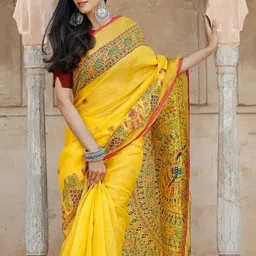 Lookmark Ethnic Motifs Chanderi Saree With Unstitched Blouse Piece image 3
