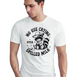 Seekbuylove Men Typography Printed Round Neck Short Sleeve Bio Finish T-shirt image 4