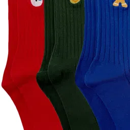 Mint & Oak Men Pack Of 3 Patterned Cotton Calf Length Socks image 4