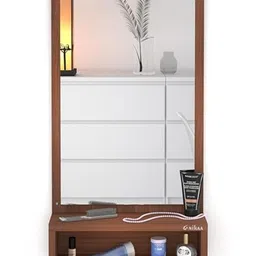 Furniwud Brown Dressing Rectangular Wall Mirror-picture-55