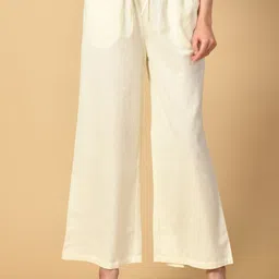 fuchsia PRETTY LOVING THING Women Pleated Pure Cotton Trousers image 1