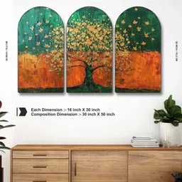Myntra Elegant Homes Multicoloured Set of 3 Piece MDF Other Wall Paintings image 5