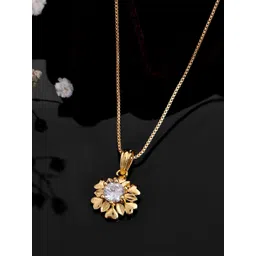 DIVASTRI Women Gold-Plated Contemporary Pendants with Chains-picture-15