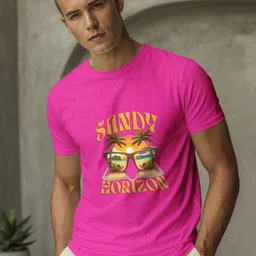 GRACE & JACK Graphic Printed Round Neck Short Sleeves Regular Fit Casual T-Shirt-picture-39