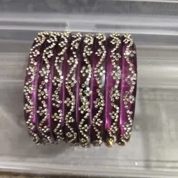 Shopmart Set Of 8 Stones Studded Bangles-picture-20