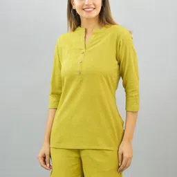 ETC X D To D Life Style Mandarin Collar Tunic With Shorts Co-Ords-picture-34