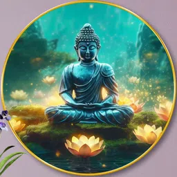 SAF Blue MDF Religious Wall Paintings-picture-20