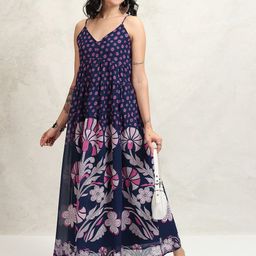 Vishudh Floral Printed Shoulder Straps Maxi Dress-picture-41