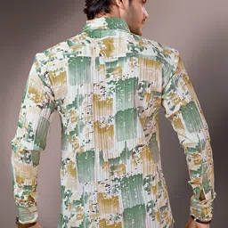 MARMIC FAB Men Classic Slim Fit Abstract Printed Spread Collar Casual Shirt image 4