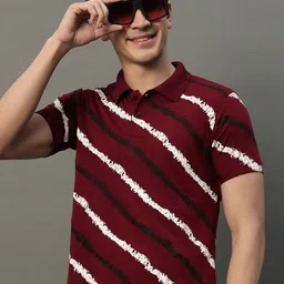 SZN Men Moisture Wicking Striped Polo Collar T-shirt-picture-40