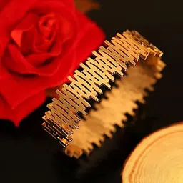 VIEN Stainless Steel Gold-Plated Bangle-Style Bracelet-image-78