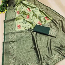 SHRIADINATH Woven Design Silk Blend Saree image 2