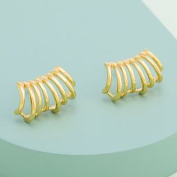 Kushal's Fashion Jewellery Gold Plated Classic Studs Earrings-picture-2