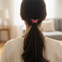 AccessHer Women Set Of 4 Solid Butterfly Hair Barrette Claw Clip image 2