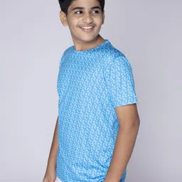 UMILDO Boys Abstract Printed Round Neck Polyester Tshirt image 1