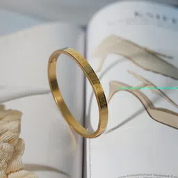 STYOLLO Stainless Steel Gold Plated Bangle Style Bracelet-picture-11