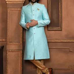 RANAK Men Embroidered Sherwani Set-picture-24