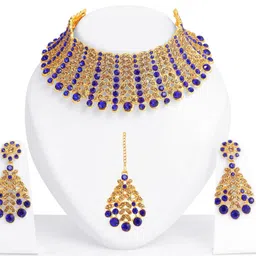 Women Click Stone studded Jewellery Set image 2
