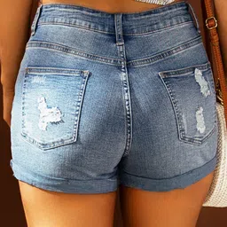 StyleCast Women Washed Denim Shorts Technology image 4