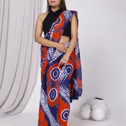JAIPURI PRINT Ombre Pure Cotton Bagru Saree-image-73
