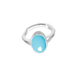 GenZcomplex Silver-Plated Brass Turquoise Finger Ring-picture-26