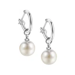 Nilu's Collection Silver-Plated Pearls Beaded Drop Earrings-picture-28
