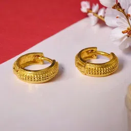 SHREE KRISHNA SHOPPING Unisex Gold-Plated Brass Earrings-picture-23