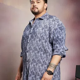 Instafab Plus Comfort Relaxed Fit Faded Corduroy Casual Shirt image 5