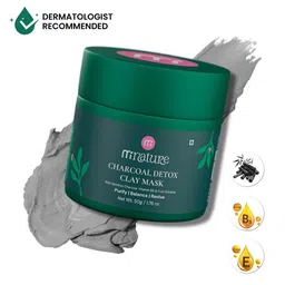 MINATURE Charcoal Detox Ready-to-Use Clay Mask For Deep Cleansing - 50 g image 2
