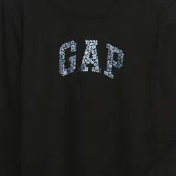 GAP Girls Brand Logo Printed Round Neck Cotton Slim Fit T-shirt image 3