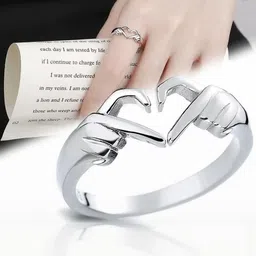 Teeragaj Heart Shaped Adjustable Finger Ring image 2