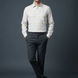 INVICTUS Men Classic Slim Fit Windowpane Checks Checked Casual Shirt-picture-35