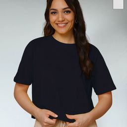 FBAR Women Pack of 2 Solid Pure Cotton Oversized T-shirts-picture-35