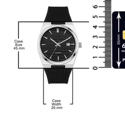 SWADESI STUFF Men Dial & Straps Analogue Watch AKASH SILICON BLACK image 3