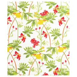 Portico Jade Glint White Printed Cotton 300 TC Super King Bedsheet Set 2.74 m x 2.74 m image 4