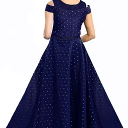 jsv fashion Women Gown Light Blue Maxi/Full Length Dress image 2